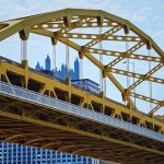 yellow metal bridge